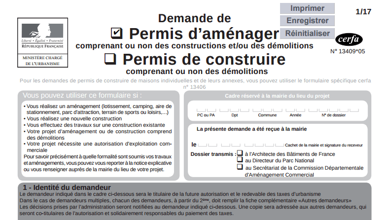 Permis d’aménager